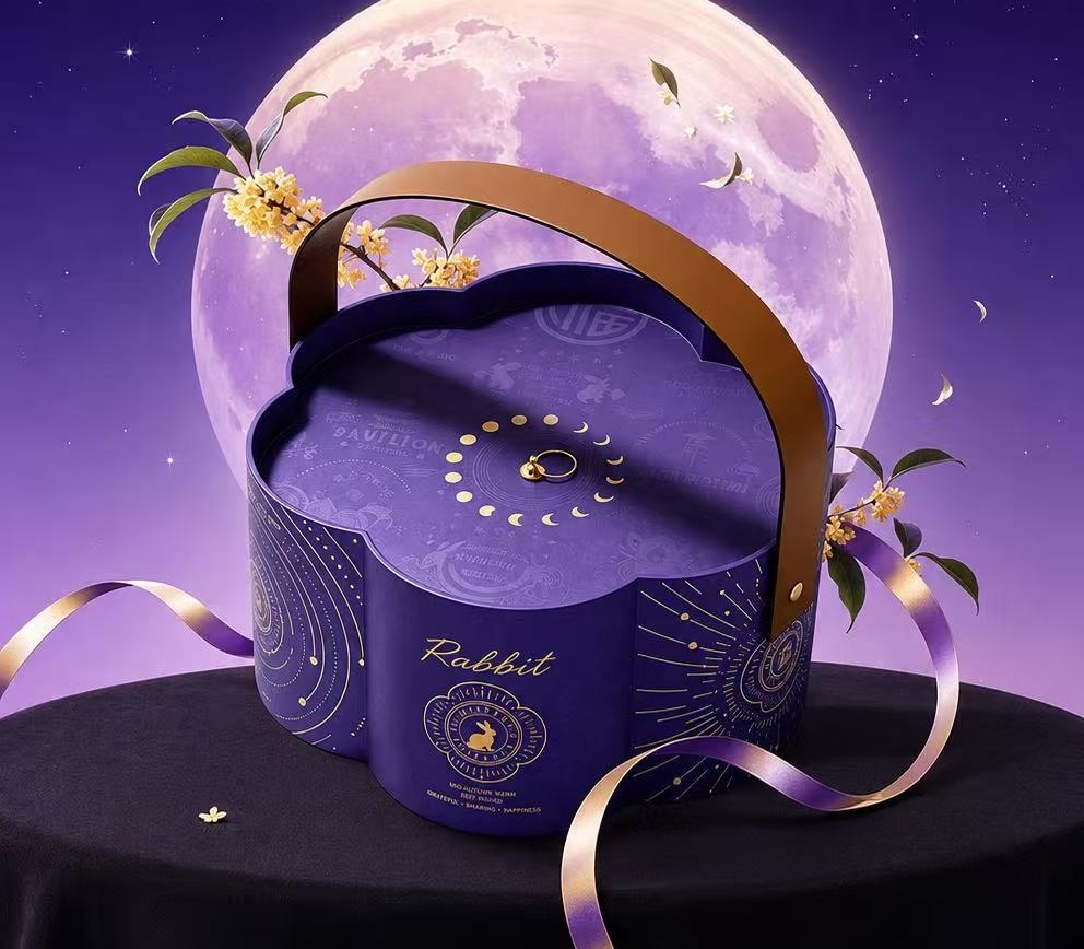 Auspicious Purple Elegance | Double-Petal Bird’s Nest Mooncake Gift Box