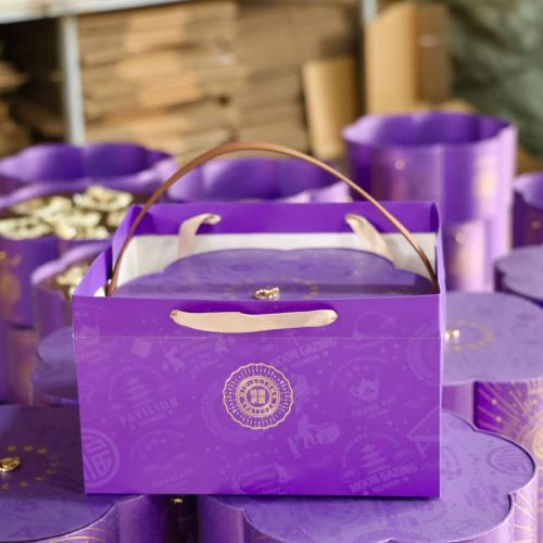Auspicious Purple Elegance | Double-Petal Bird’s Nest Mooncake Gift Box