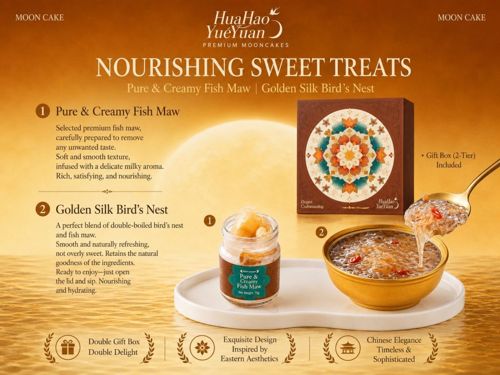 Blossoms Under the Full Moon | Double-Layer Floral Mooncake Gift Box